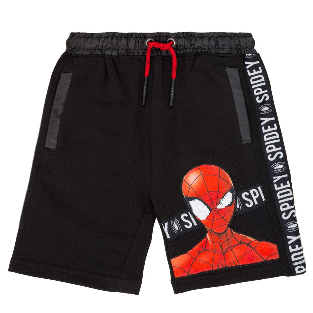 Abasic Desigual Bermuda Sportivi Pantaloncini in Cotone Spiderman Nero