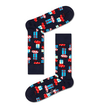 Carica l&#39;immagine nel visualizzatore di Gallery, Happy Socks 3-Pack Decoration Time Socks Set, colorati e divertenti, calzini per uomo e donna, Rosso-Blu-Nero
