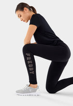 Carica l&#39;immagine nel visualizzatore di Gallery, FREDDY - Leggings in Felpa Garzata Elasticizzata con Logo Glitter
