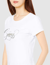 Carica l&#39;immagine nel visualizzatore di Gallery, Guess Jeans T-Shirt Glitzy Logo R4 Bianco
