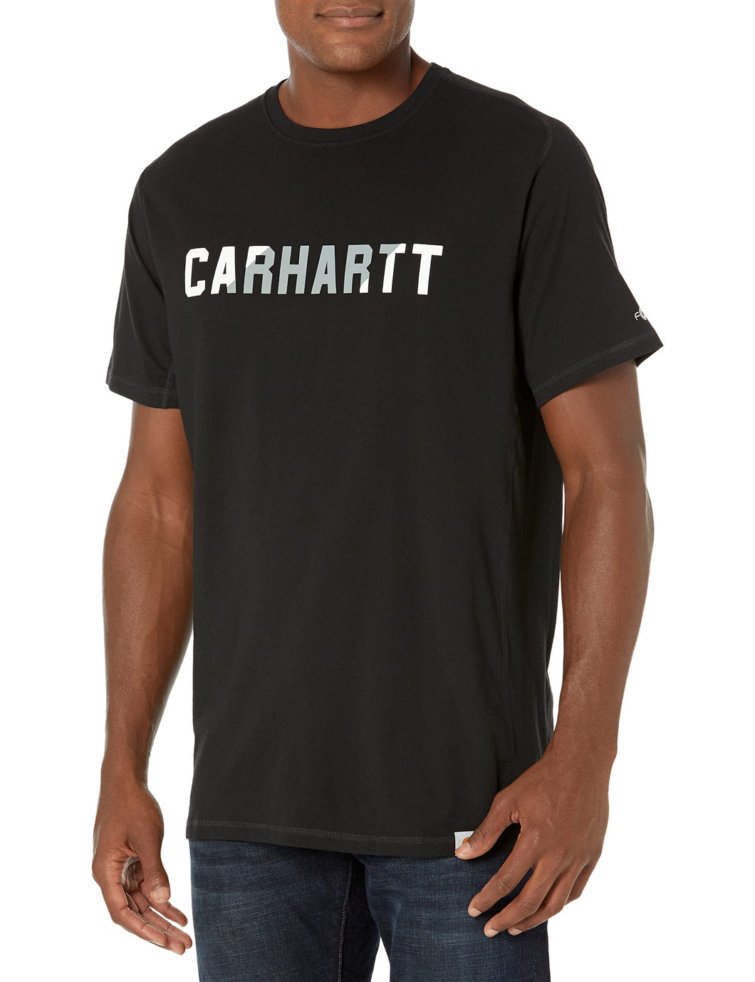 Carhartt Maglietta da lavoro da uomo Force Relaxed Fit a maniche corte Raglan, Nero , M