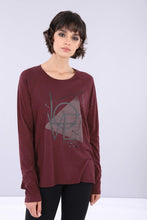Carica l&#39;immagine nel visualizzatore di Gallery, FREDDY - T-Shirt Regular in Jersey A Manica Lunga Raglan con Stampa
