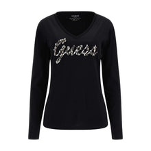 Carica l&#39;immagine nel visualizzatore di Gallery, Guess T Shirt V Manica Lunga W2BI21I3Z14 - JBLK Tg. L Nero
