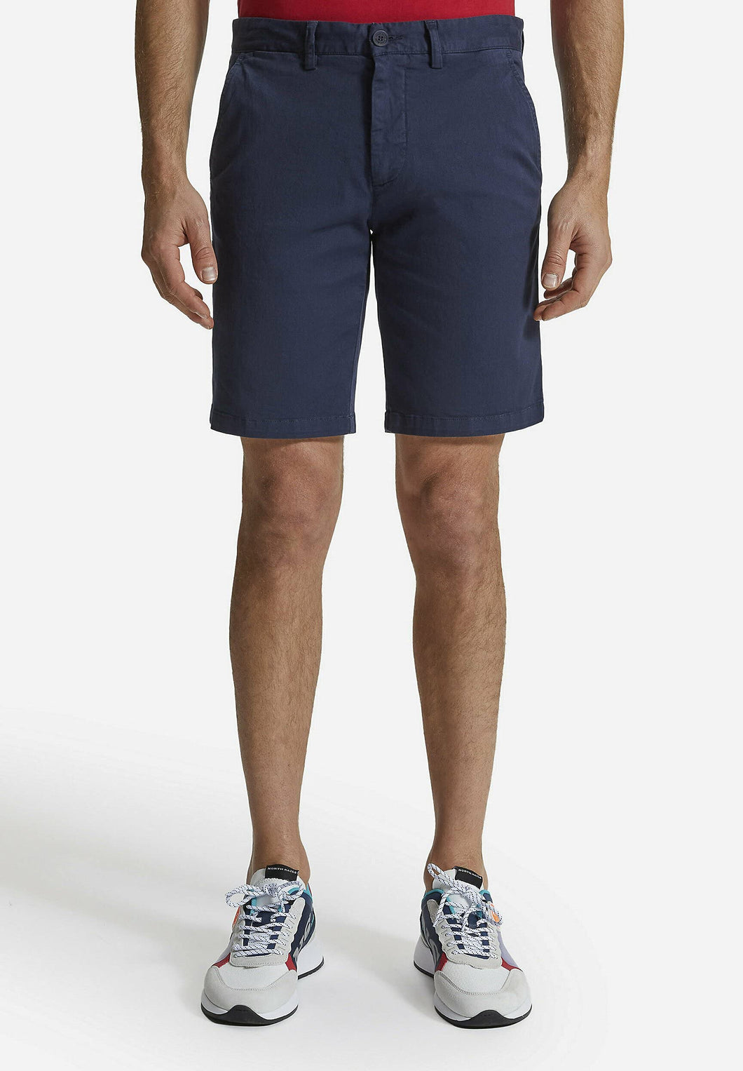 N S North Sails Gabardine Bermuda - Shorts da Uomo C.Duke 672425 Blu Navy Lavato Effetto Vintage…