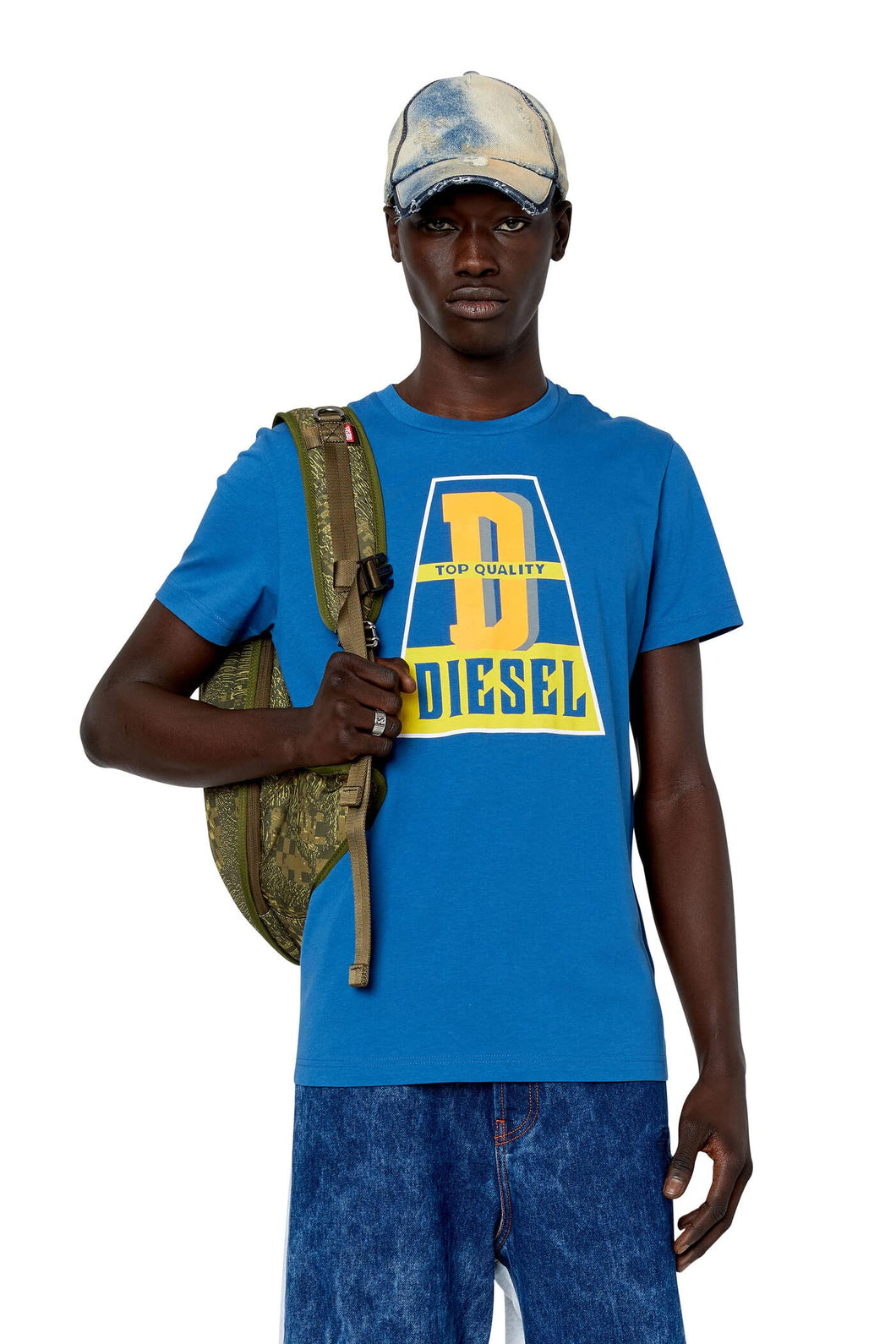 Diesel T-DIEGOR-K61 T-Shirt, 8br-0grai, L Uomo