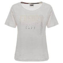Carica l&#39;immagine nel visualizzatore di Gallery, FREDDY T-SHIRT DONNA IN COTONE COM STAMPE A RILIEVO, Bianco, M, FREDDY
