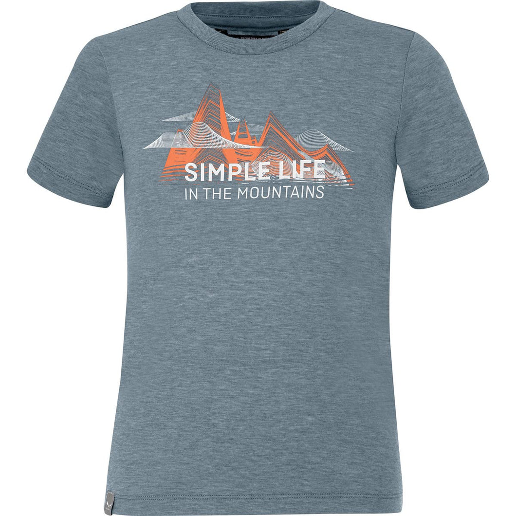 SALEWA Simple Life Dry K S/S Tee Maglietta Unisex-Bimbi