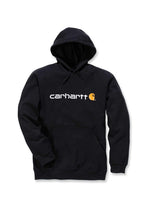 Carica l&#39;immagine nel visualizzatore di Gallery, Carhartt Sweatshirt Hooded Signature Logo 100074, Farbe:black;Größe:XS
