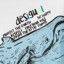 Carica l&#39;immagine nel visualizzatore di Gallery, Desigual TS Lenny 19SBTK20 T-Shirt Manica Corta Bambino Blu Bianco
