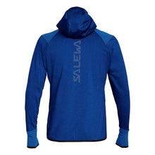 Carica l&#39;immagine nel visualizzatore di Gallery, SALEWA Felpa con Cappuccio Agner Hybrid PL/Dst Full Zip, Electric Melange, M
