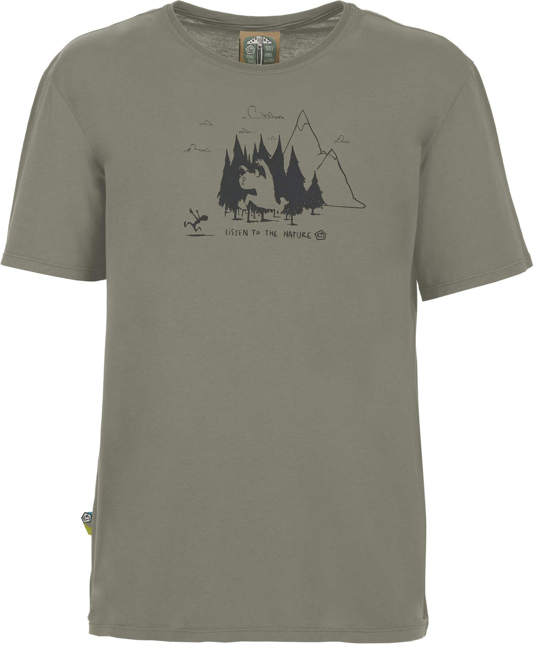 E9 Maglietta Living Forest Uomo, Grigio, XL