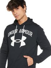 Carica l&#39;immagine nel visualizzatore di Gallery, Under Armour Rival Terry Big Logo Hoodie 1361559-001, Mens Sweatshirt, Black, M EU
