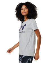 Carica l&#39;immagine nel visualizzatore di Gallery, Under Armour Women&#39;s Live Sportstyle Graphic Short-Sleeve Crew Neck T-Shirt, MOD Gray Light Heather (017)/Midnight Navy, Medium
