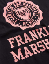 Carica l&#39;immagine nel visualizzatore di Gallery, Franklin and Marshall T-Shirt Donna Logo Black Pink Nero
