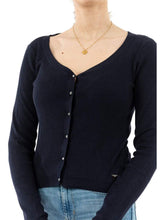 Carica l&#39;immagine nel visualizzatore di Gallery, Guess Maglione Ester Donna Cardigan con Bottoncini Brillanti Blu
