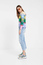 Carica l&#39;immagine nel visualizzatore di Gallery, Desigual JERS Amritsar Maglia fine Effetto stinto con Rombi
