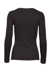 Carica l&#39;immagine nel visualizzatore di Gallery, D&amp;D Desigual TS Daria Maglia Manica Lunga Collo a V Donna Nero (XS)
