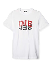 Carica l&#39;immagine nel visualizzatore di Gallery, Diesel T-DIEGOS-N22 A00828 T-Shirt Manica Corta da Uno Bianca con Logo
