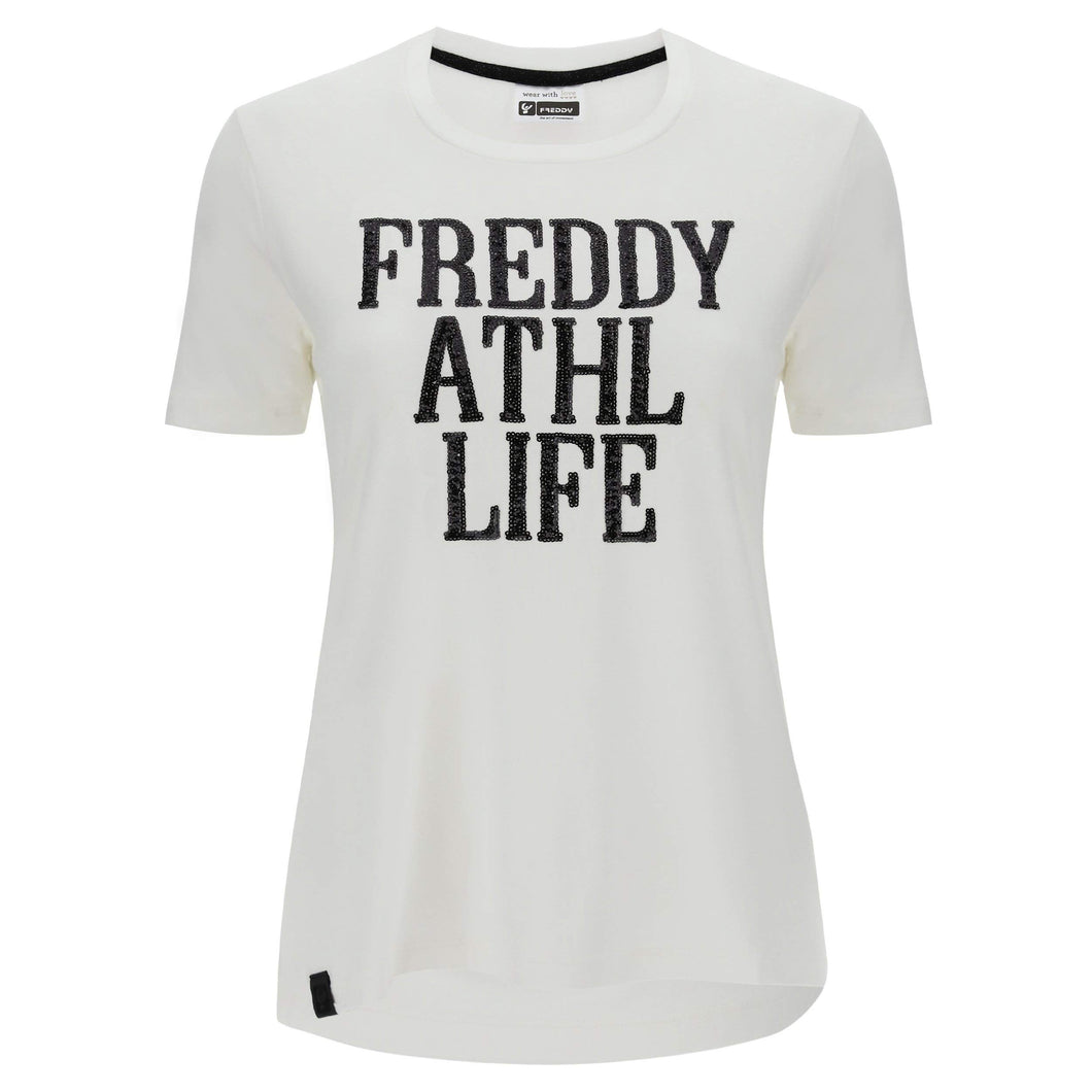 FREDDY - T-Shirt Elasticizzata con Paillettes