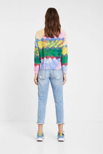 Carica l&#39;immagine nel visualizzatore di Gallery, Desigual JERS Amritsar Maglia fine Effetto stinto con Rombi
