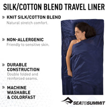 Carica l&#39;immagine nel visualizzatore di Gallery, Sea to Summit Premium Misto Seta/Cotone Traveler Viaggio Antiscivolo con Federa
