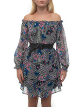 Carica l&#39;immagine nel visualizzatore di Gallery, Guess Abito Donna Manica Lunga Scollo a Barca Multicolore W0YK95W8SL2-P00S
