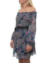 Carica l&#39;immagine nel visualizzatore di Gallery, Guess Abito Donna Manica Lunga Scollo a Barca Multicolore W0YK95W8SL2-P00S
