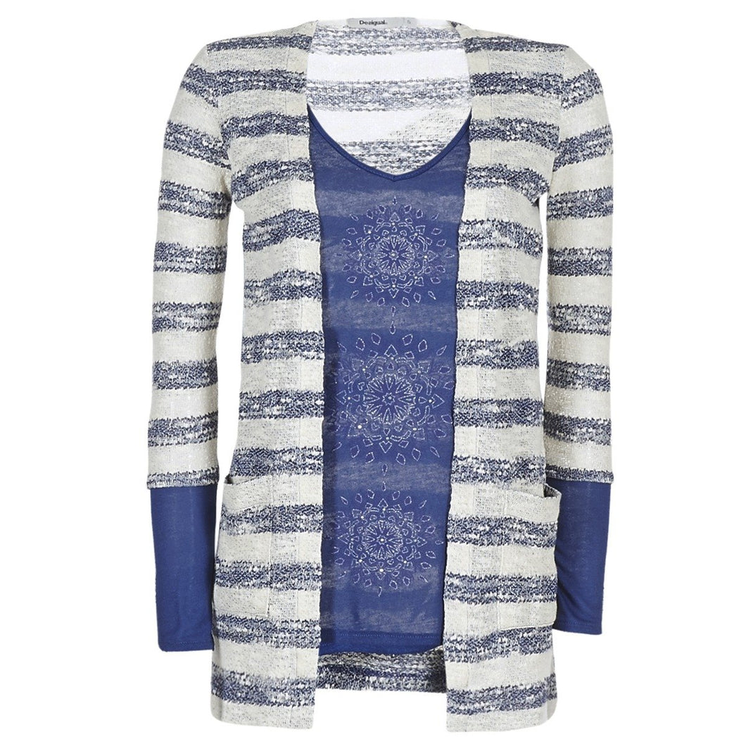Desigual T-Shirt Manica Lunga Donna TS MONTSE 18SWTKG3 XS Blu