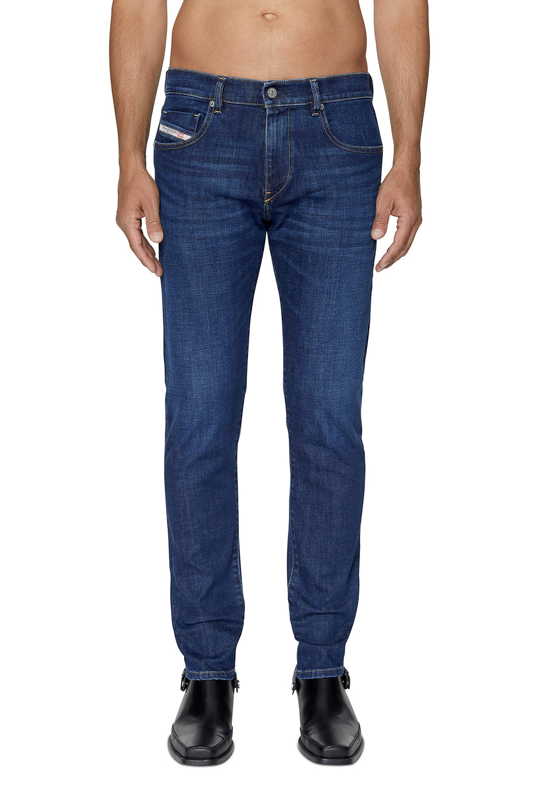 Diesel 2019 D-STRUKT L.32 Pantaloni Bambino, Azul/Patchwork, 58W x 32L Uomo