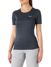 Carica l&#39;immagine nel visualizzatore di Gallery, SALEWA PUEZ Graphic 2 Dry W S/S Tee, Black out Melange, 40 IT/48 IT Donna
