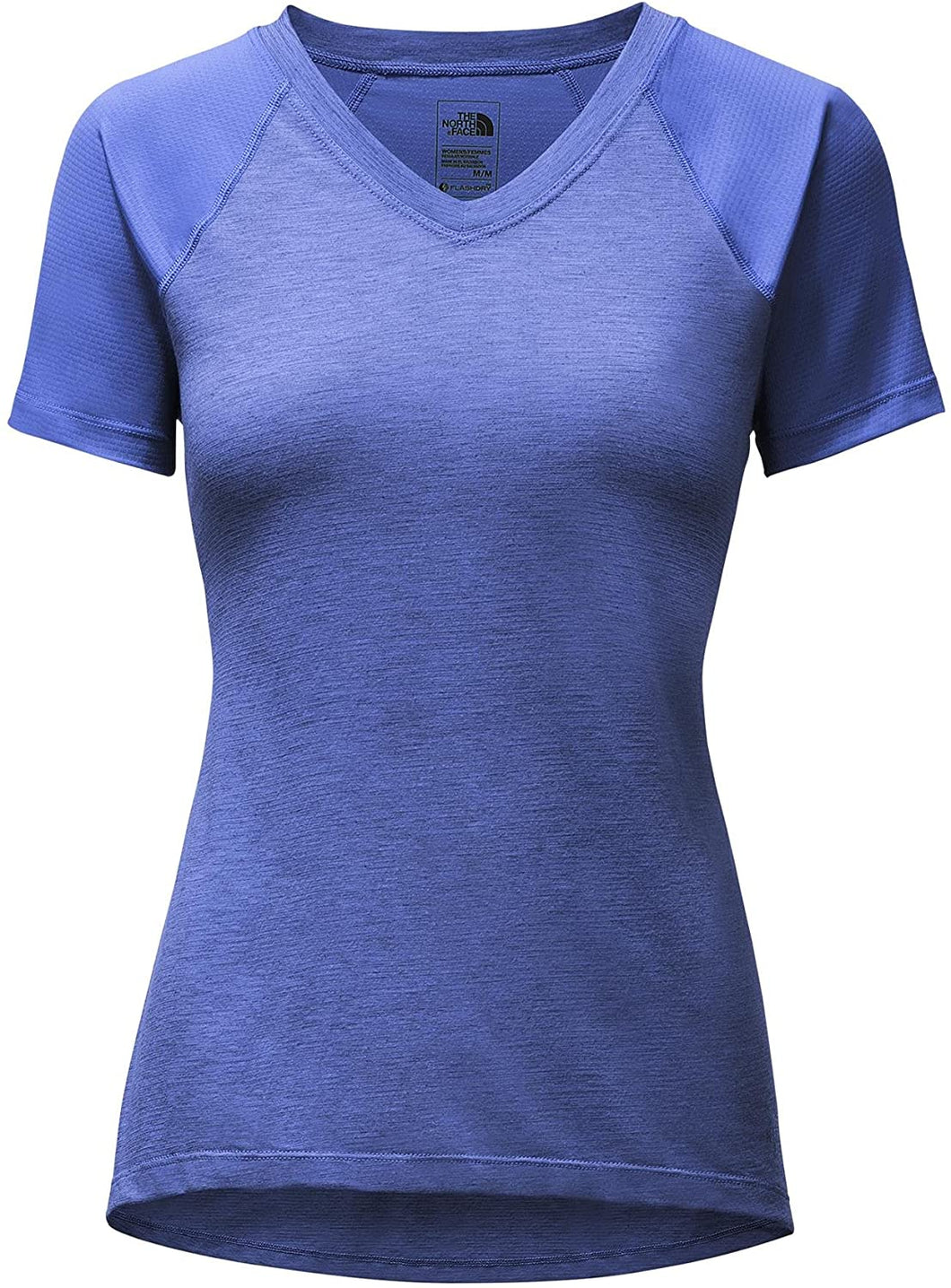 The North Face Reactor V-Neck Short Sleeve T-Shirt tecnica da donna, Blue Violet