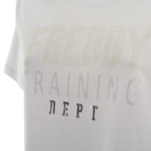 Carica l&#39;immagine nel visualizzatore di Gallery, FREDDY T-SHIRT DONNA IN COTONE COM STAMPE A RILIEVO, Bianco, M, FREDDY
