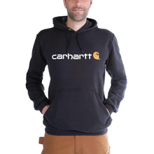Carica l&#39;immagine nel visualizzatore di Gallery, Carhartt Sweatshirt Hooded Signature Logo 100074, Farbe:black;Größe:XS
