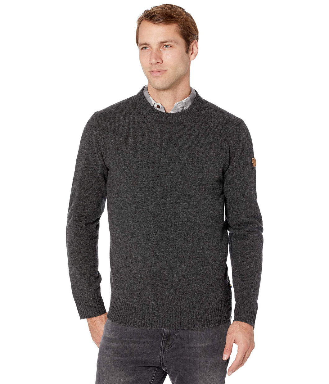Fjällräven Övik Round-neck Sweater M, Maglione Uomo, Grigio (Dark Grey), L