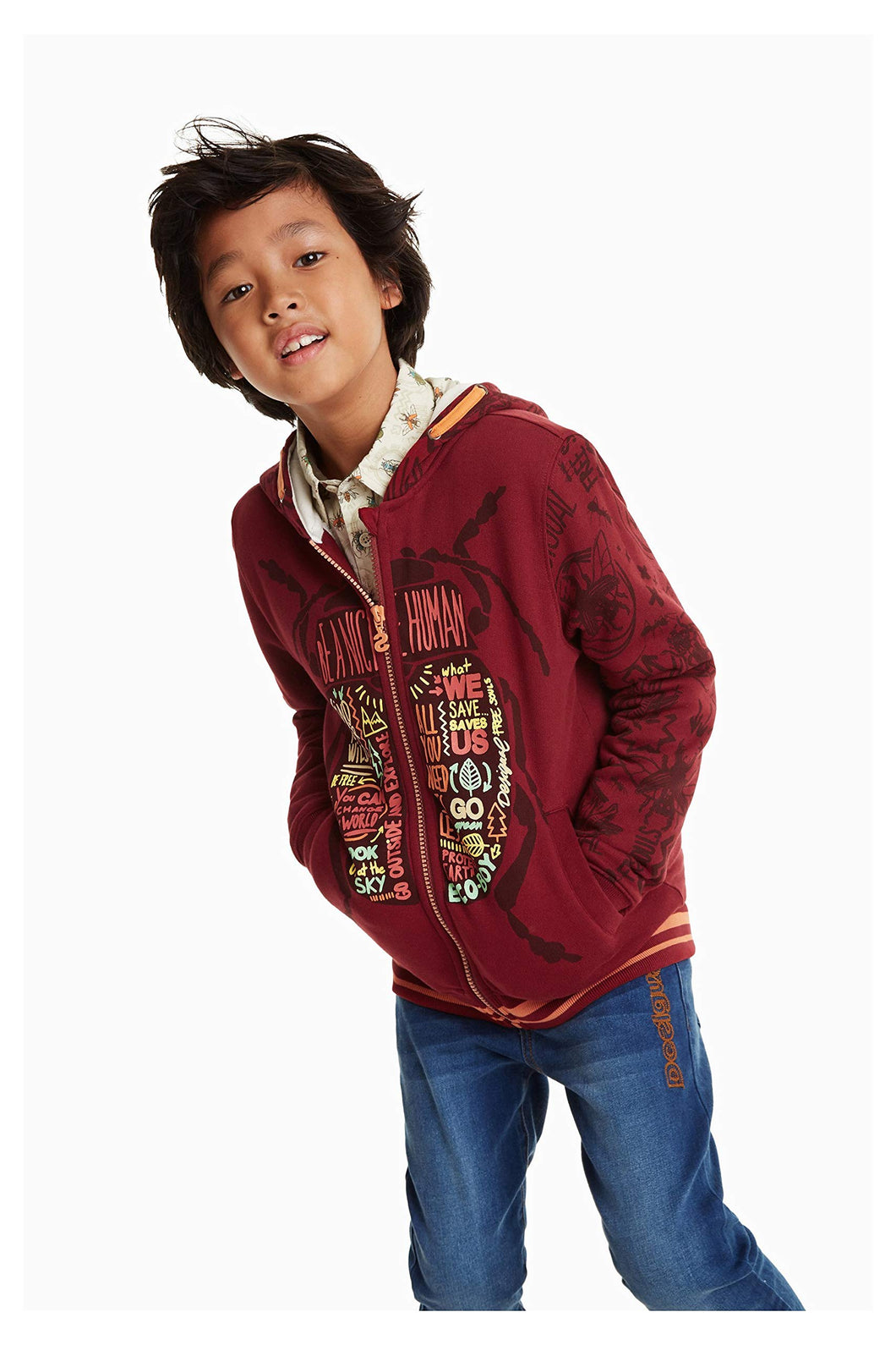 Desigual Felpa Henry 18WBSK04 Felpa Pesante da Bambino