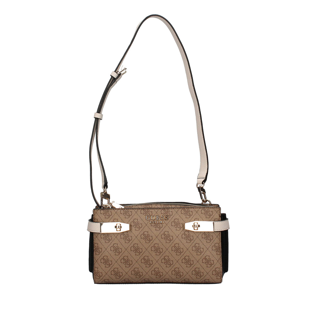 Guess BORSA DONNA D LATTE/BLACK HWSG8396720LBL zadie logo elite borsa a tracolla LATTE/BLACK ND scelta=P