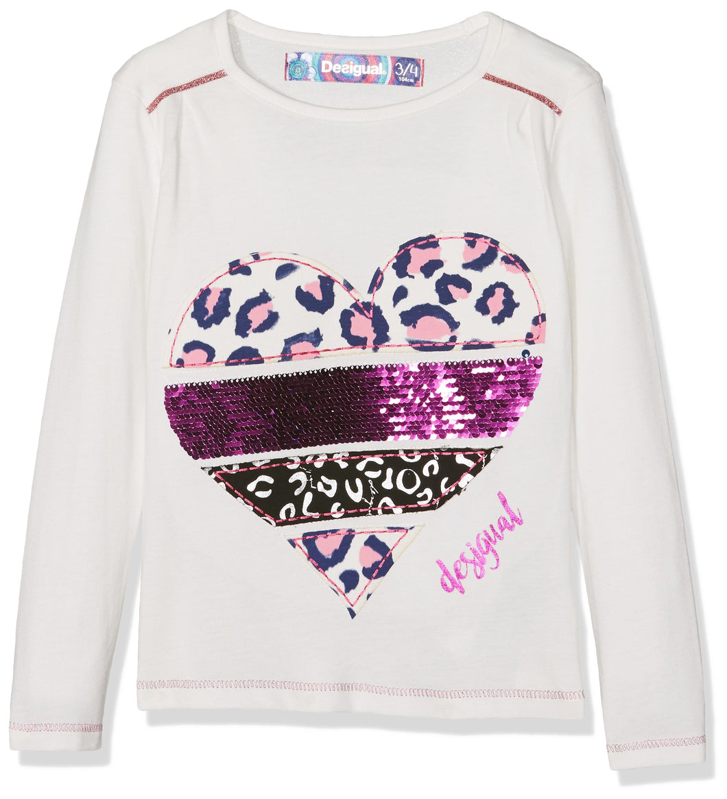 Desigual TS_Texas Maglia a Maniche Lunghe Bambine e Ragazze