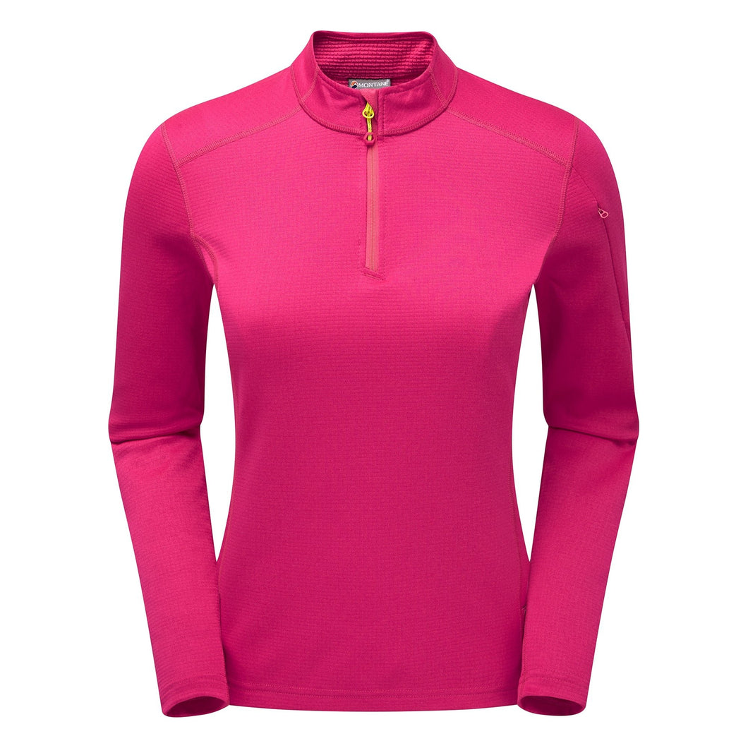 Montane Womens Octane Pull On Dolomite Pink - Fleece leggero mezza zip (40)