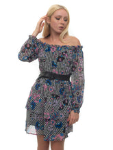 Carica l&#39;immagine nel visualizzatore di Gallery, Guess Abito Donna Manica Lunga Scollo a Barca Multicolore W0YK95W8SL2-P00S
