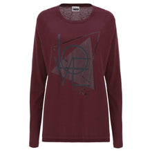 Carica l&#39;immagine nel visualizzatore di Gallery, FREDDY - T-Shirt Regular in Jersey A Manica Lunga Raglan con Stampa
