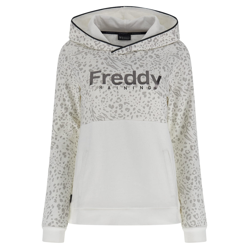 FREDDY - Felpa con Cappuccio Grafica Animalier E Stampa Metal Gun