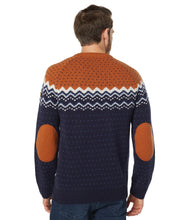 Carica l&#39;immagine nel visualizzatore di Gallery, Fjällräven Övik Knit Sweater M Maglione, Dark Navy-Terracotta Brown, S Uomo
