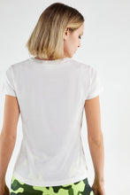 Carica l&#39;immagine nel visualizzatore di Gallery, FREDDY - T-Shirt Jersey Modal con Stampa MOV. Camouflage Fluo
