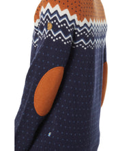 Carica l&#39;immagine nel visualizzatore di Gallery, Fjällräven Övik Knit Sweater M Maglione, Dark Navy-Terracotta Brown, S Uomo
