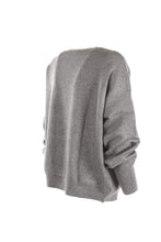 Carica l&#39;immagine nel visualizzatore di Gallery, ? Guess Donna Girocollo Maglia Logo Frontale Filo Argentato (L)

