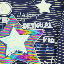 Carica l&#39;immagine nel visualizzatore di Gallery, Desigual T-Shirt Manica Lunga Bambina TS Utah 18WGTK51 Graphic Tee 11/12 Blu
