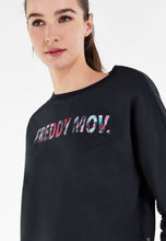 Carica l&#39;immagine nel visualizzatore di Gallery, FREDDY - Felpa Fitness Crop Top Stampa Floreale MOV.
