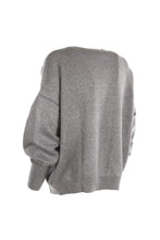Carica l&#39;immagine nel visualizzatore di Gallery, ? Guess Donna Girocollo Maglia Logo Frontale Filo Argentato (L)
