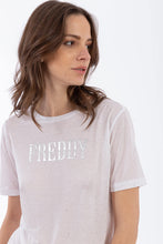 Carica l&#39;immagine nel visualizzatore di Gallery, FREDDY T-Shirt Regular in Jersey con Micro Borchie Effetto Pois
