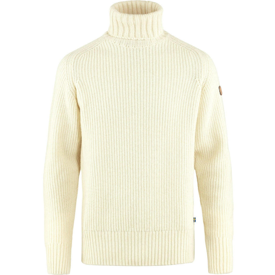 Fjällräven Övik Roller Neck Sweater M Felpa, Gesso Bianco, L Uomo